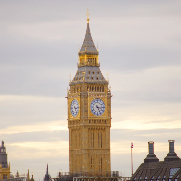 Big Ben Clock Tower in London. Since 2012 its official name is Elizabeth Tower.